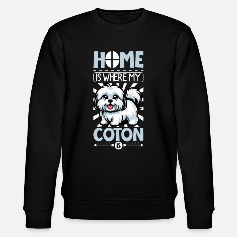 Accueil - Coton de Tuléar - Sweat bio CHANGER Stanley/Stella Unisexe - noir