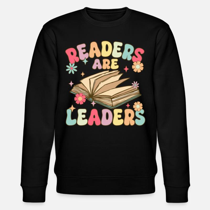 Groovy Book Reader - Stanley/Stella CHANGER Unisex Organic Sweatshirt - black