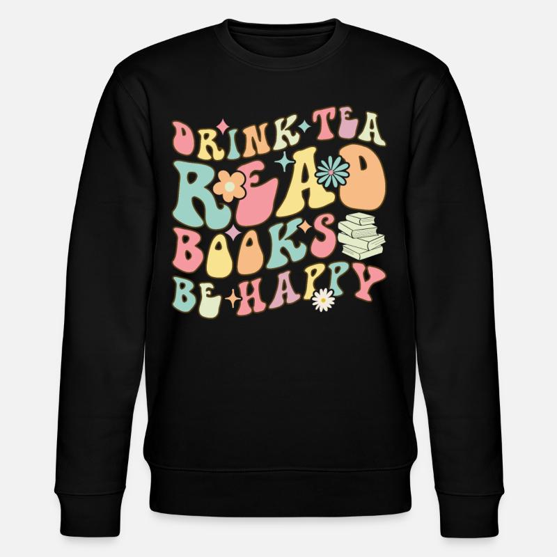 Groovy Book Reader - Stanley/Stella CHANGER Unisex Organic Sweatshirt - black