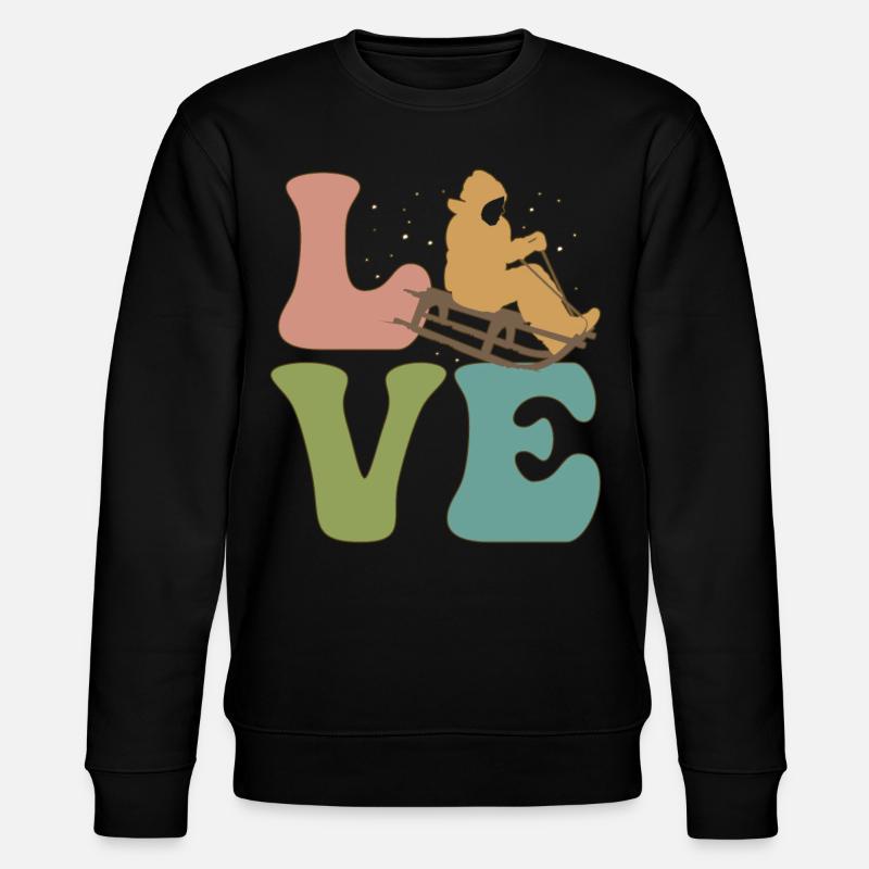 LOVE Schlittenfahrt Schlitten - Stanley/Stella Unisex Bio-Sweatshirt CHANGER  - Schwarz