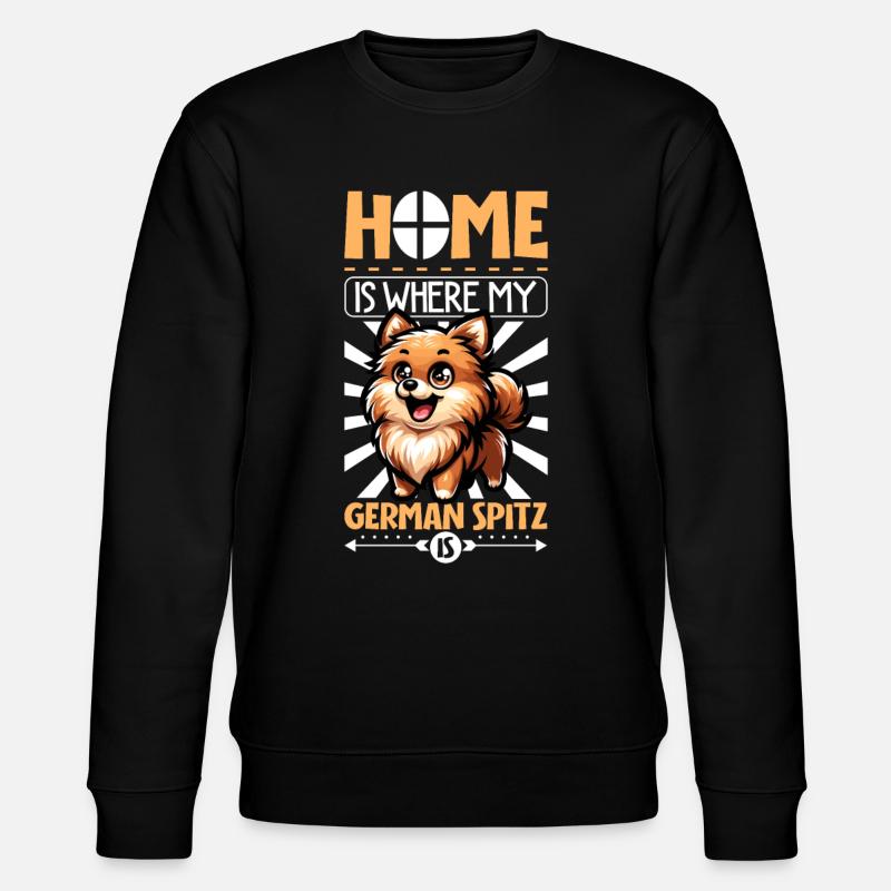 Home - German Spitz - Stanley/Stella CHANGER Unisex Organic Sweatshirt - black