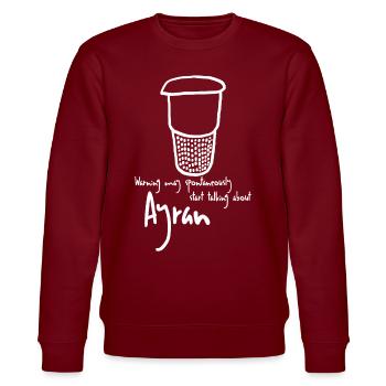 Ayran Joke - Stanley/Stella Unisex Bio-Sweatshirt CHANGER  - Burgunderrot - Vorne - Nik (191cm) & Marisol (170cm)