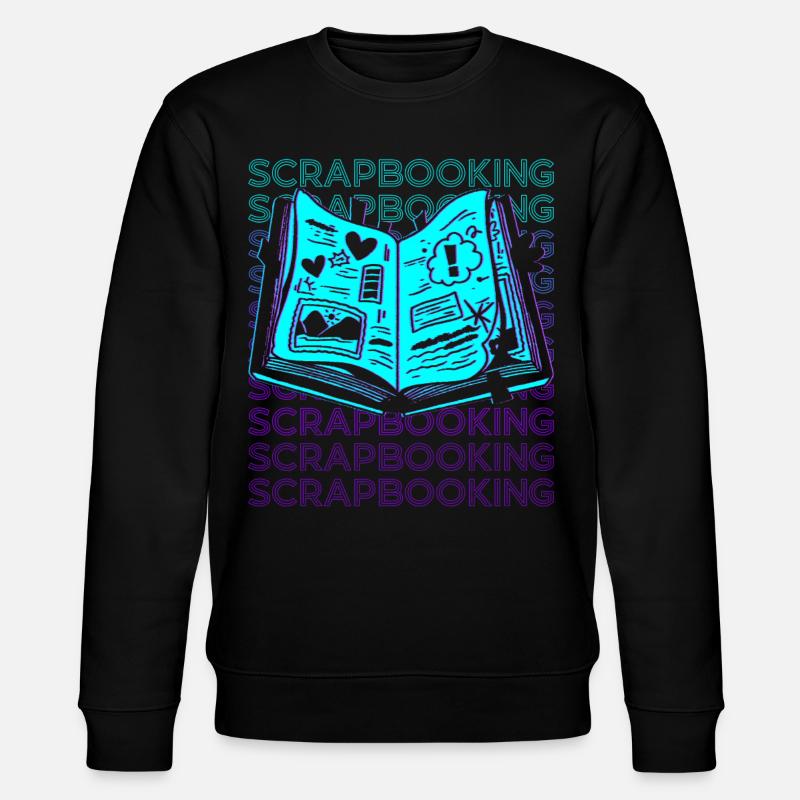 Scrapbooking Scrapbook Crafting Retro - Stanley/Stella CHANGER Unisex Organic Sweatshirt - black