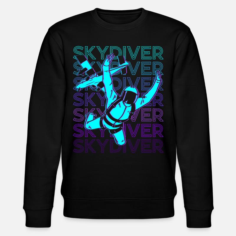 Skydiving Skydiver Parachute R - Stanley/Stella CHANGER Unisex Organic Sweatshirt - black