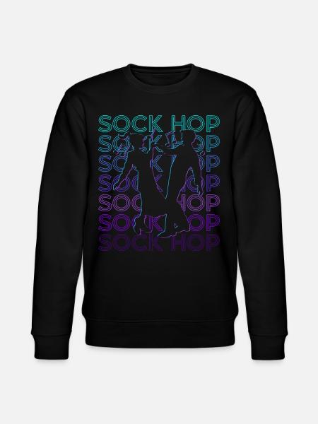 Sock Hop Dance 50s Retro - Stanley/Stella CHANGER Unisex Organic Sweatshirt - black