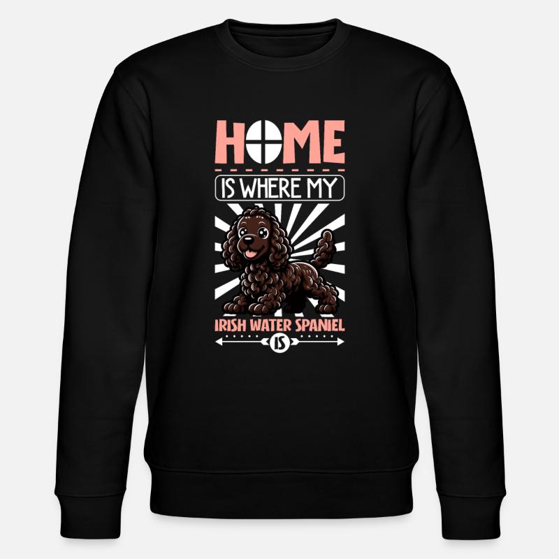 Home - Irish Water Spaniel - Stanley/Stella CHANGER Unisex Organic Sweatshirt - black