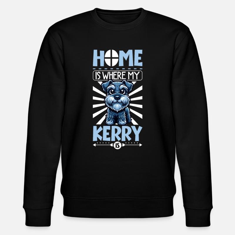 Zuhause - Kerry Blue Terrier - Stanley/Stella Unisex Bio-Sweatshirt CHANGER  - Schwarz