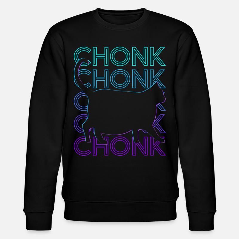Chonk Cat Meme Rétro - Sweat bio CHANGER Stanley/Stella Unisexe - noir