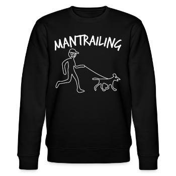 Mantrailer Dog Mantrailing - Stanley/Stella Unisex Bio-Sweatshirt CHANGER  - Schwarz - Vorne - Nik (191cm) & Marisol (170cm)
