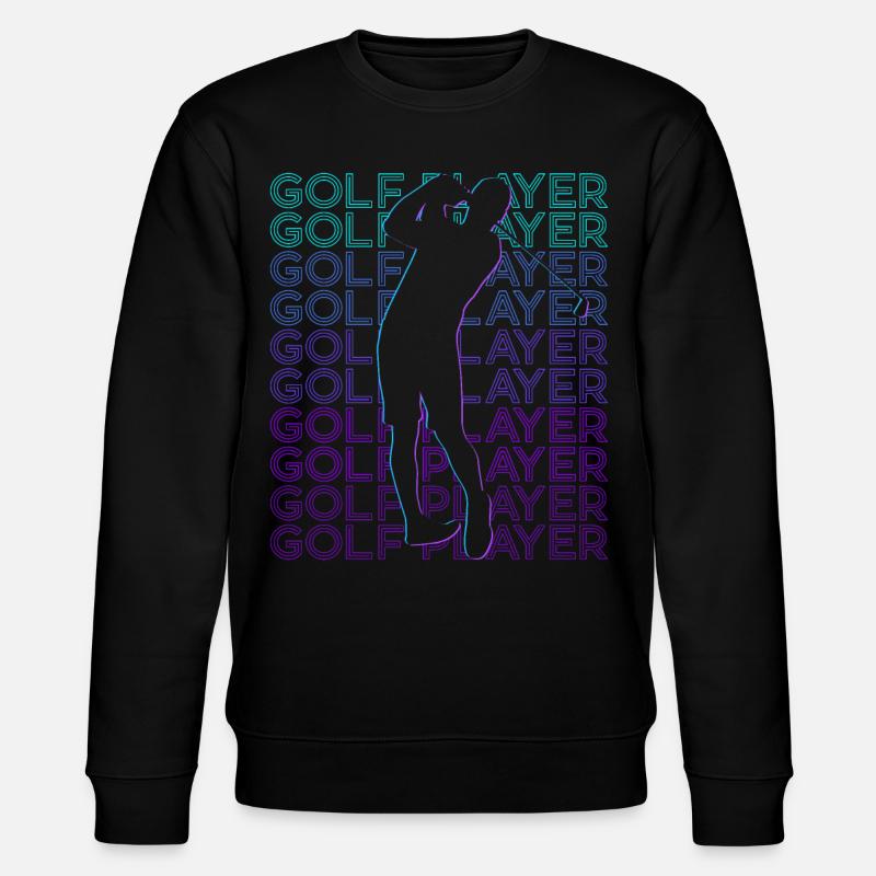 Golfer Golfer Golfing Retro - Stanley/Stella CHANGER Unisex Organic Sweatshirt - black
