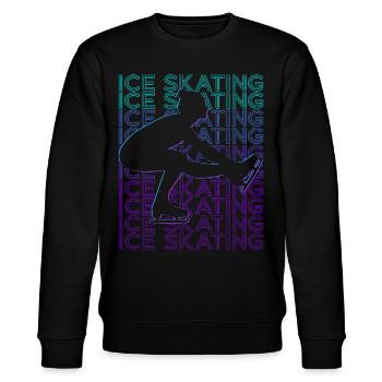 Ice Skating Ice Skater Figure Skater - Stanley/Stella CHANGER Unisex Organic Sweatshirt - black - Front - Nik (191cm) & Marisol (170cm)