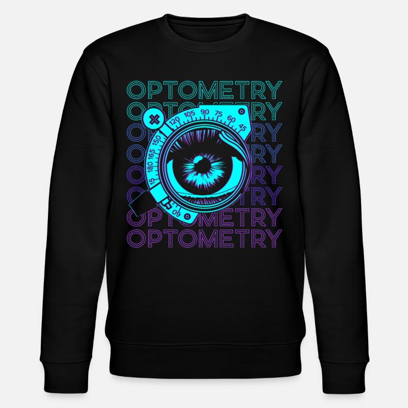 Optometry Optometrists Opticians Retro - Stanley/Stella CHANGER Unisex Organic Sweatshirt - black