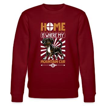 Home - Mountain Cur - Stanley/Stella CHANGER Unisex Organic Sweatshirt - burgundy - Front - Nik (191cm) & Marisol (170cm)