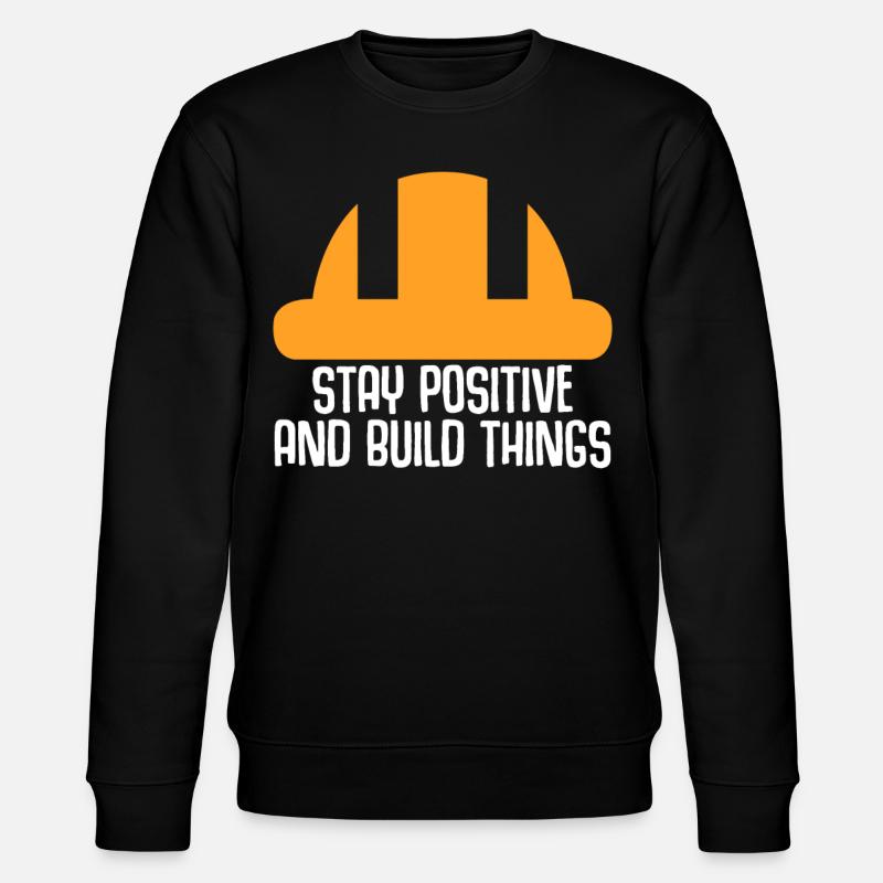 Construction Site Construction Worker - Stanley/Stella CHANGER Unisex Organic Sweatshirt - black