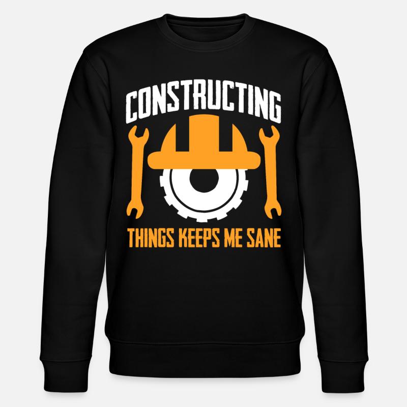 Construction Worker - Stanley/Stella Unisex Bio-Sweatshirt CHANGER  - Schwarz
