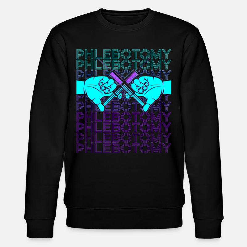 Phlebotomy Phlebotomist Technician Nurse - Stanley/Stella CHANGER Unisex Organic Sweatshirt - black
