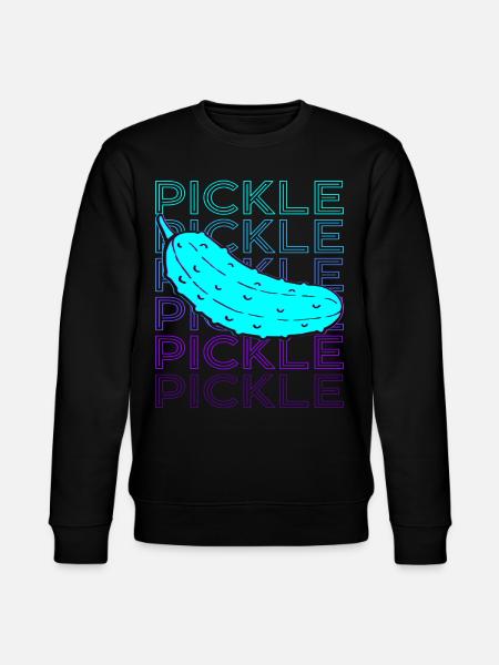 Pickle Cucumber Dill Retro - Stanley/Stella CHANGER Unisex Organic Sweatshirt - black