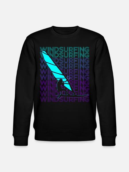 Windsurfing Windsurfer Windsurfing Retro - Stanley/Stella CHANGER Unisex Organic Sweatshirt - black