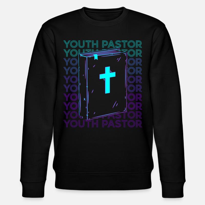 Jugendpfarrer Prediger Christ - Stanley/Stella Unisex Bio-Sweatshirt CHANGER  - Schwarz