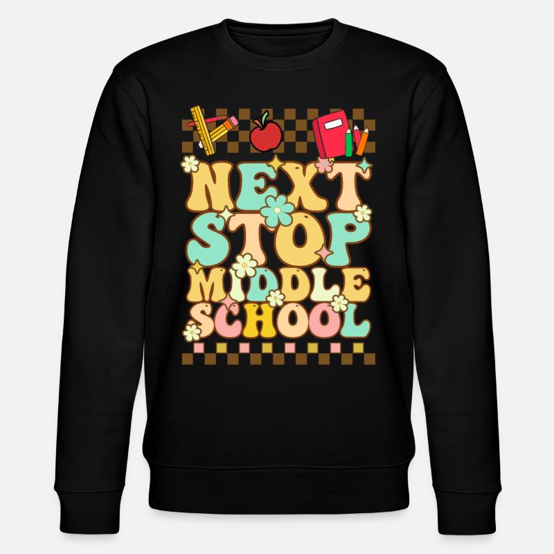 Nächster Halt Mittelschule Grundschule - Stanley/Stella Unisex Bio-Sweatshirt CHANGER  - Schwarz