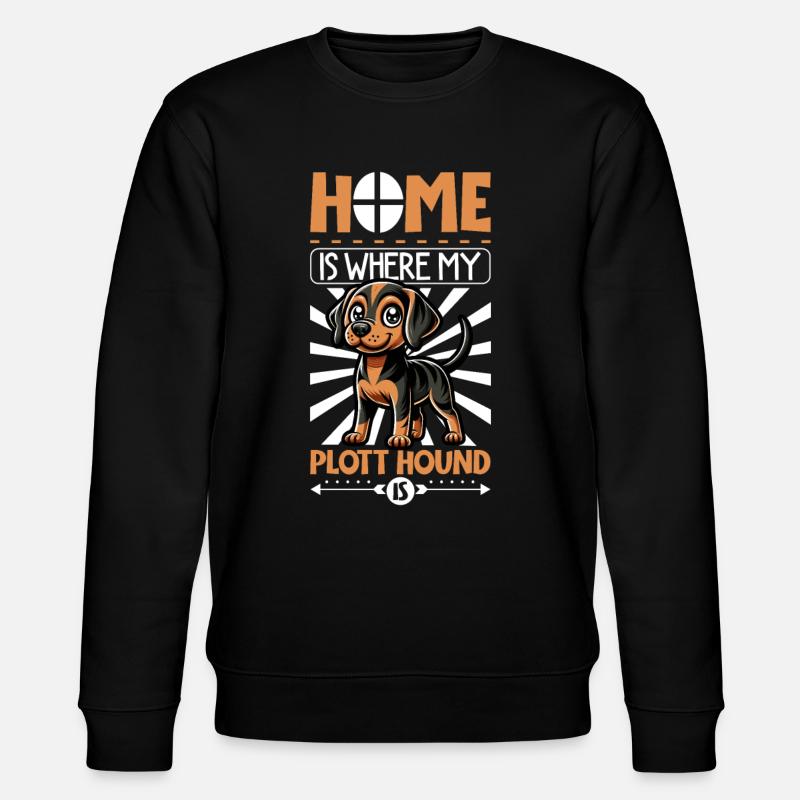 Zuhause - Plott Hound - Stanley/Stella Unisex Bio-Sweatshirt CHANGER  - Schwarz
