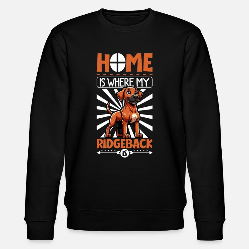 Home - Rhodesian Ridgeback - Stanley/Stella CHANGER Unisex Organic Sweatshirt - black