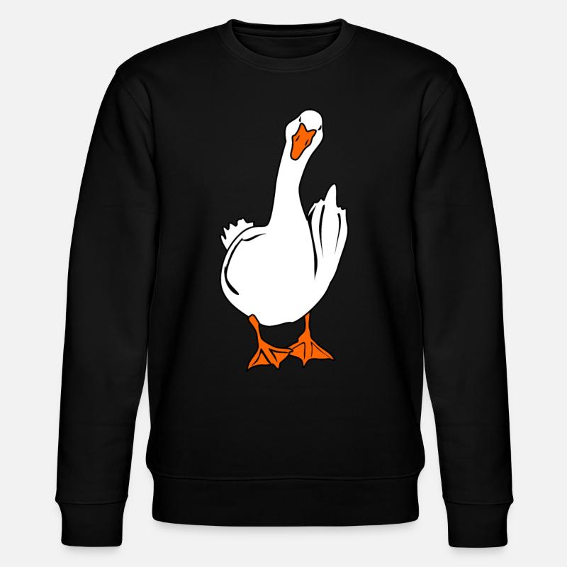 Grumpy Goose Middle Finger Geese - Stanley/Stella CHANGER Unisex Organic Sweatshirt - black