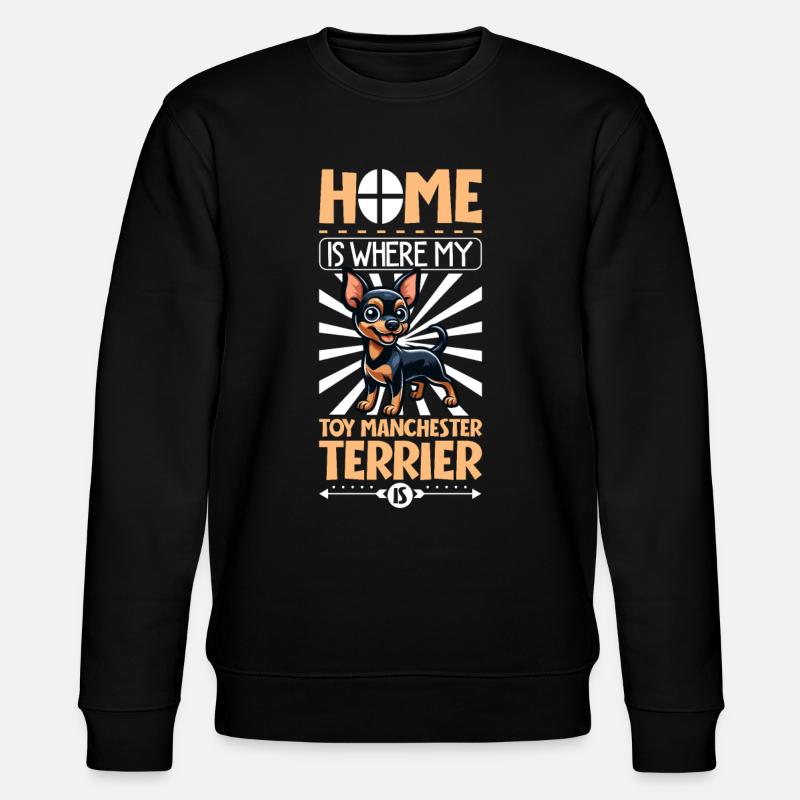 Zuhause - Manchester Terrier - Stanley/Stella Unisex Bio-Sweatshirt CHANGER  - Schwarz