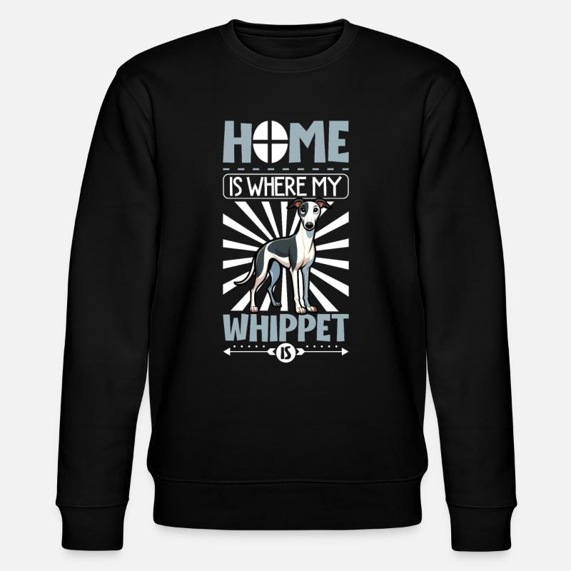 Zuhause - Whippet - Stanley/Stella Unisex Bio-Sweatshirt CHANGER - Schwarz