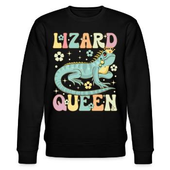Reine Lézard Groovy Barbu Dragon Lézard Amoureux - Sweat bio CHANGER Stanley/Stella Unisexe - noir - Devant - Nik (191cm) & Marisol (170cm)