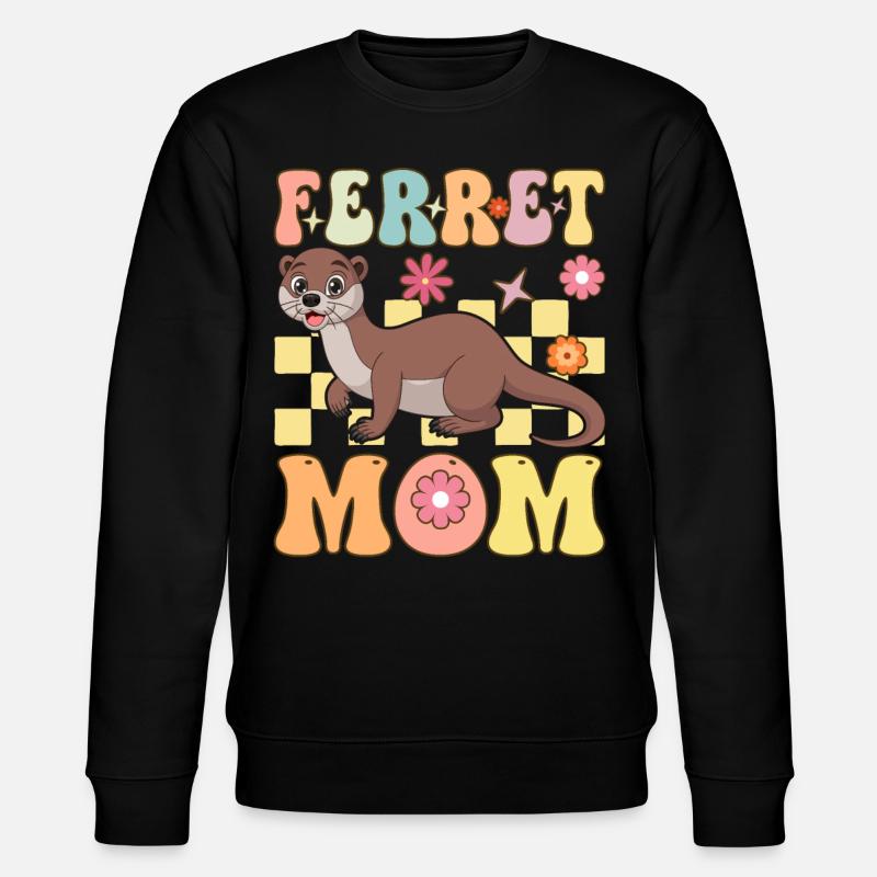 Frettchen-Mama Groovy Frettchen-Mutter - Stanley/Stella Unisex Bio-Sweatshirt CHANGER  - Schwarz