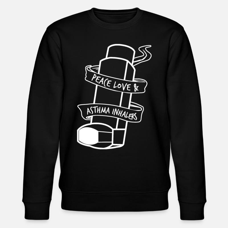 Asthma Inhaler Asthmatic - Stanley/Stella Unisex Bio-Sweatshirt CHANGER  - Schwarz