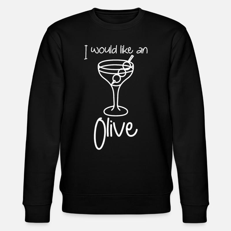 Martini with Olives - Stanley/Stella Unisex Bio-Sweatshirt CHANGER  - Schwarz