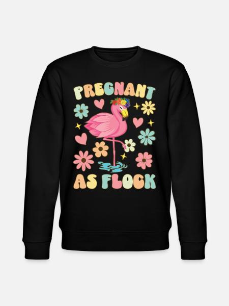Incinta come Crush Groovy Flamingo incinta - Felpa ecologica unisex CHANGER di Stanley/Stella - nero
