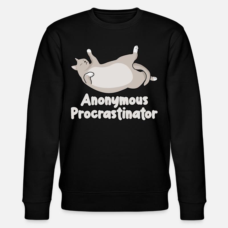 Cat Procrastinators Procrastinating Cats - Stanley/Stella Unisex Bio-Sweatshirt CHANGER  - Schwarz