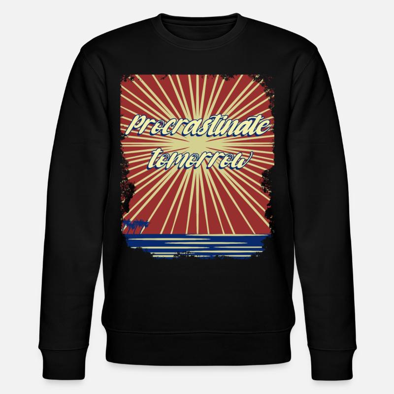 Procrastination - Stanley/Stella Unisex Bio-Sweatshirt CHANGER  - Schwarz