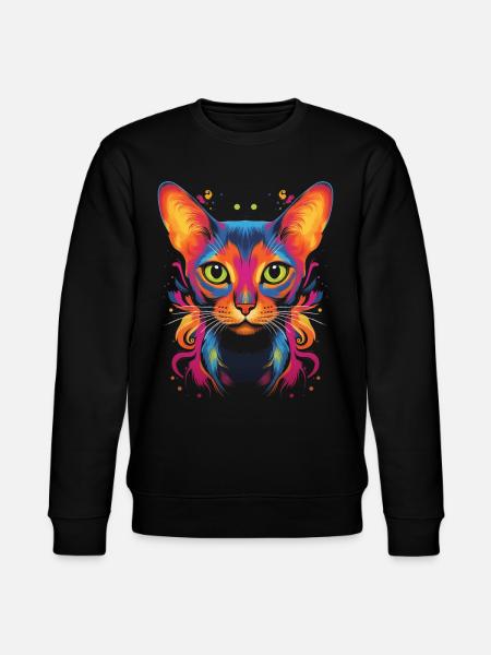 Abyssinian Cat Pop Art - Stanley/Stella CHANGER Unisex Organic Sweatshirt - black