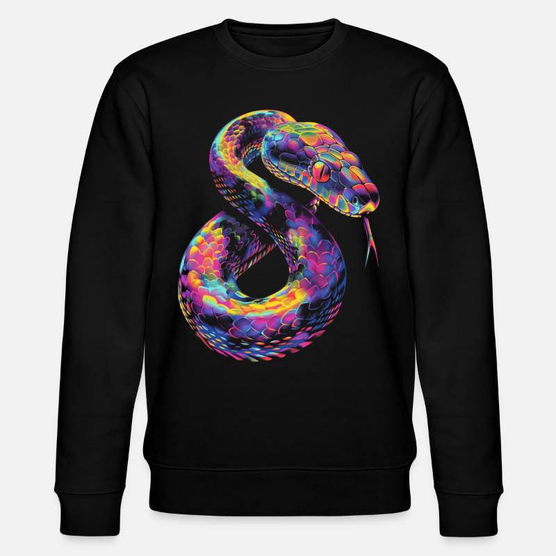 Boule Python serpent Pop Art - Sweat bio CHANGER Stanley/Stella Unisexe - noir