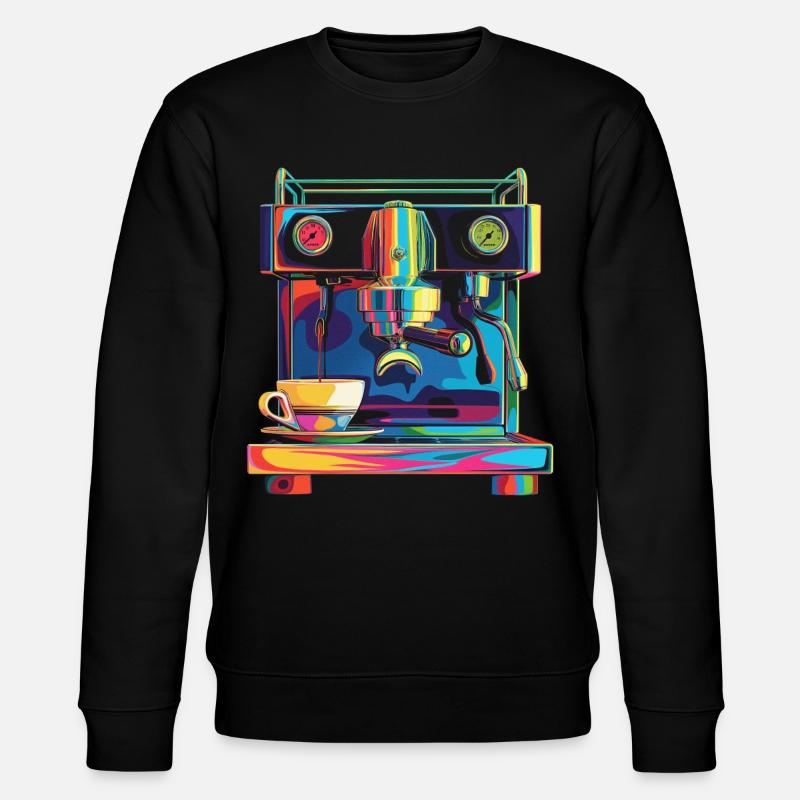 Cafetière Barista Pop Art - Sweat bio CHANGER Stanley/Stella Unisexe - noir