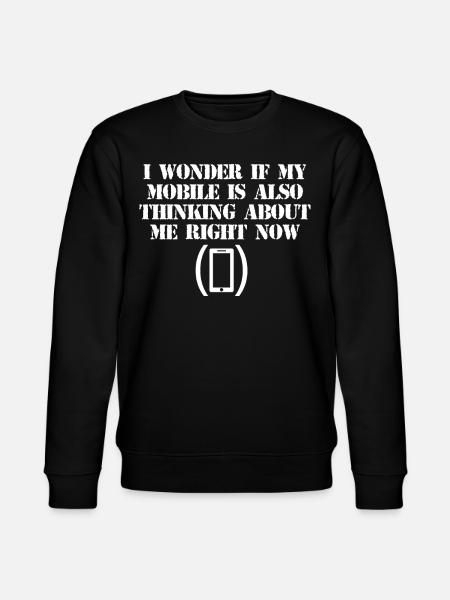 Cellphone Smartphone Mobile Phone - Stanley/Stella CHANGER Unisex Organic Sweatshirt - black