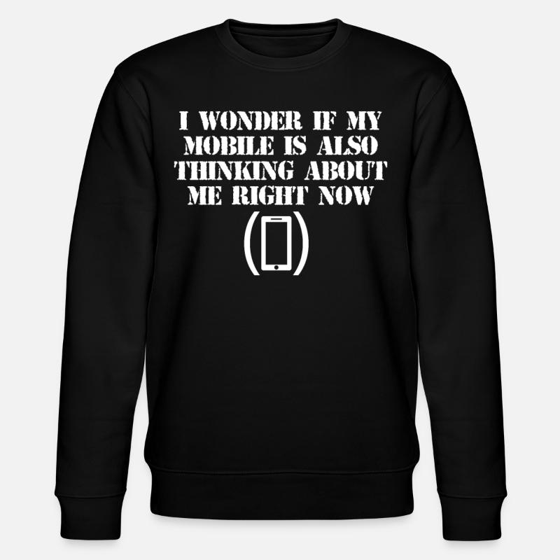 Cellphone Smartphone Mobile Phone - Stanley/Stella Unisex Bio-Sweatshirt CHANGER - Schwarz