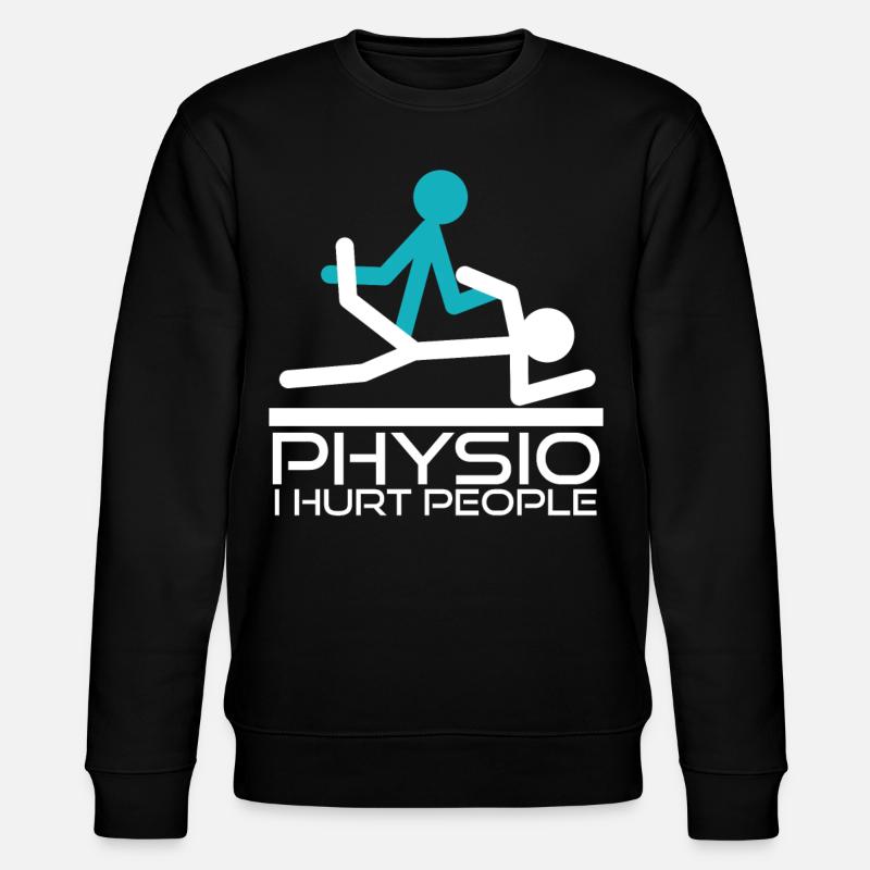 Physio Joke Physiotherapy Cracking - Stanley/Stella CHANGER Unisex Organic Sweatshirt - black