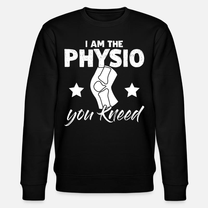Physio Physiotherapy Knee Pain - Stanley/Stella CHANGER Unisex Organic Sweatshirt - black
