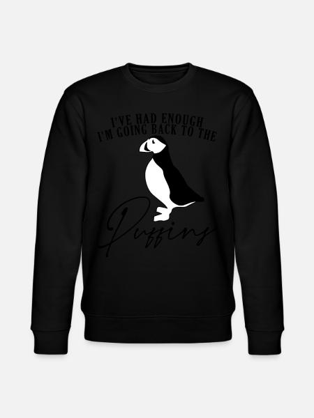 Puffins Puffin - Stanley/Stella CHANGER Unisex Organic Sweatshirt - black
