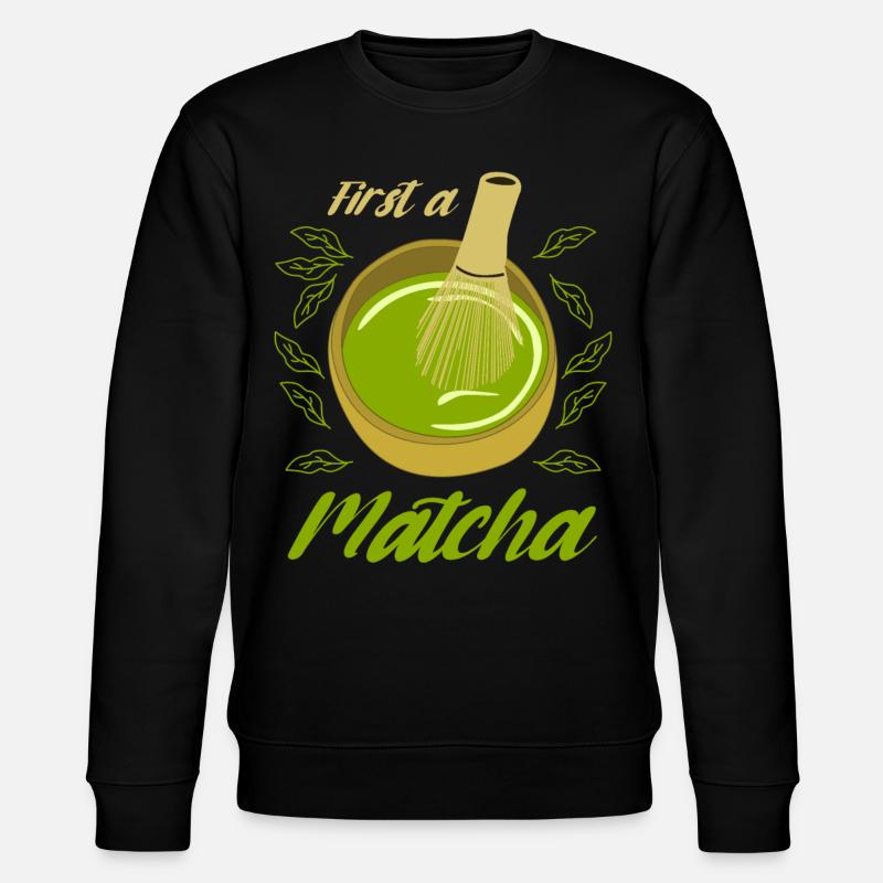 Matcha -grüner Tee - Stanley/Stella Unisex Bio-Sweatshirt CHANGER  - Schwarz