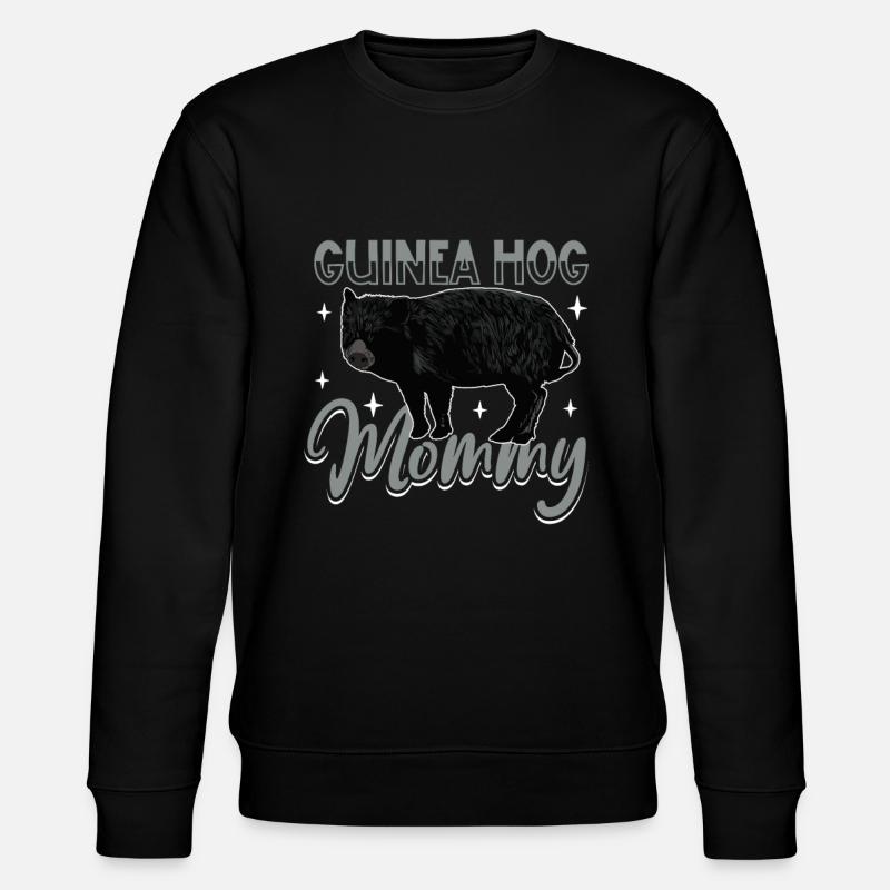 Guinea Hog Mama - Stanley/Stella Unisex Bio-Sweatshirt CHANGER  - Schwarz