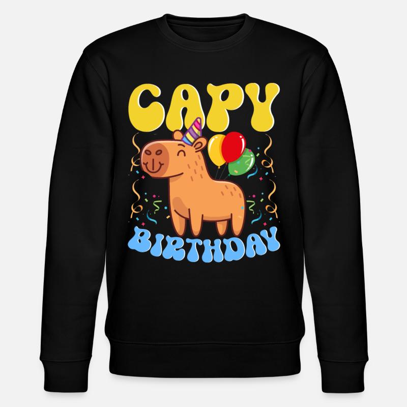 Capybara - Stanley/Stella Unisex Bio-Sweatshirt CHANGER  - Schwarz
