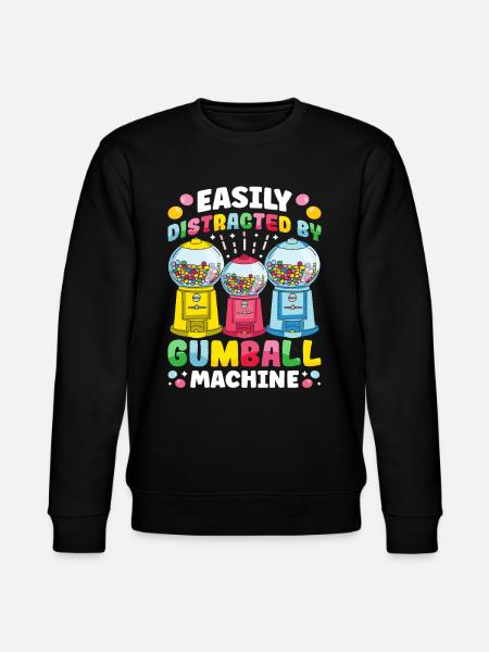 Funny chewing gum machine - Stanley/Stella CHANGER Unisex Organic Sweatshirt - black