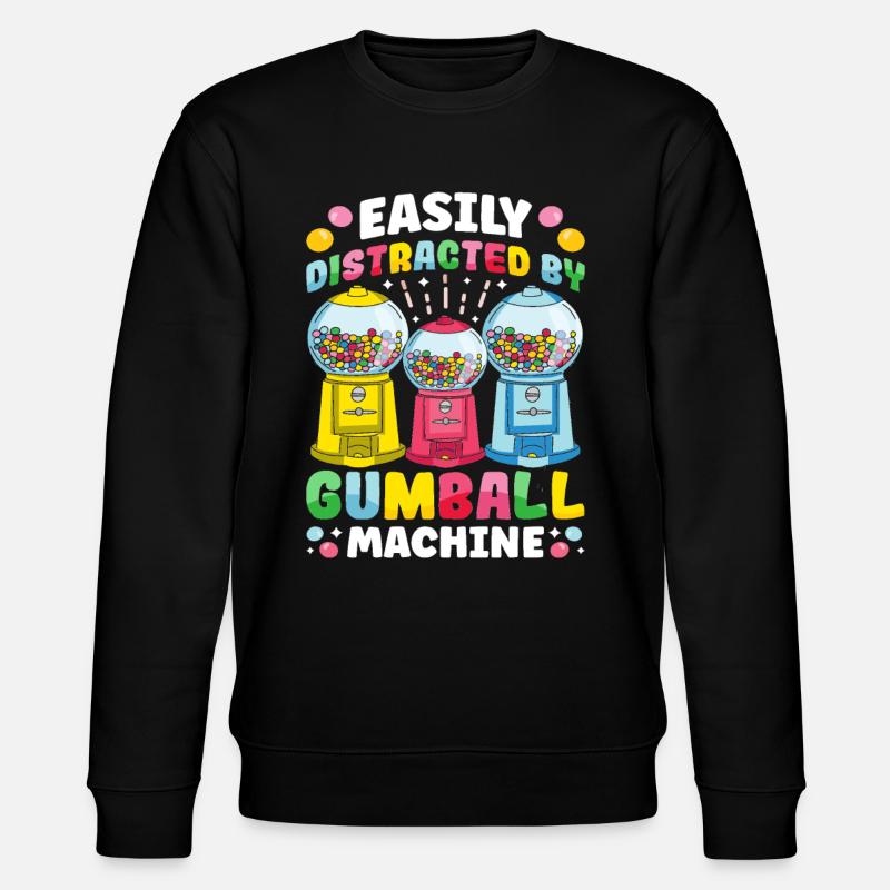 Machine à chewing-gum drôle - Sweat bio CHANGER Stanley/Stella Unisexe - noir