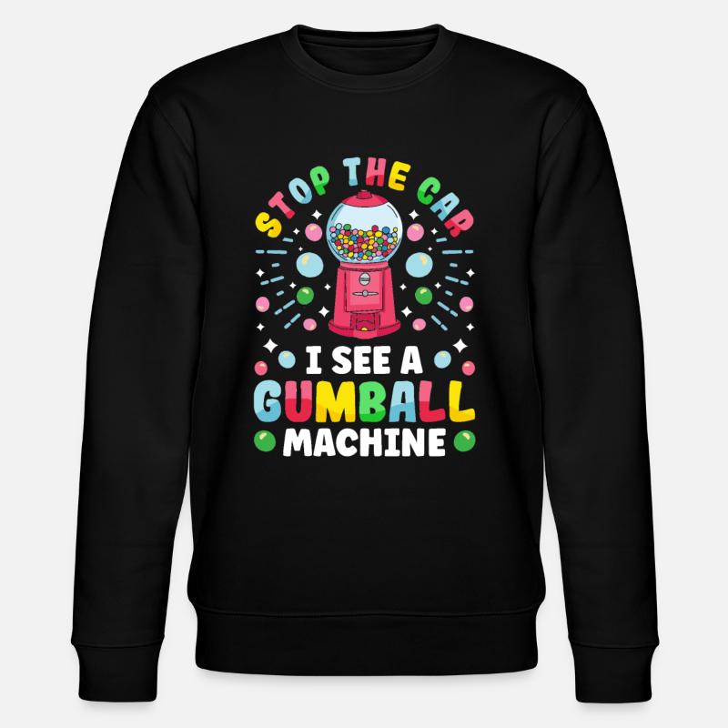 Funny chewing gum machine - Stanley/Stella CHANGER Unisex Organic Sweatshirt - black